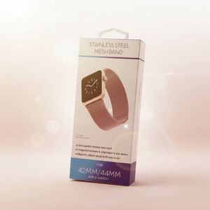 Stainless Steel Mesh Apple Watch Band 42mm / 44mm Magnetic Milanese Style Gold